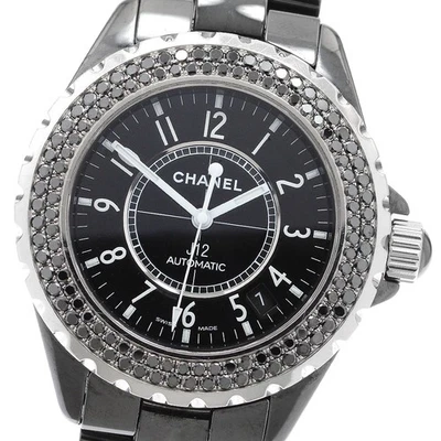 CHANEL J12 black ceramic H1417 date black diamond bezel Automatic Men's_909592 - Image 1 of 4