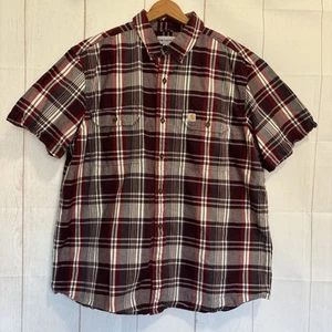 Carhartt Hemd Herren XL rot kariert Relaxed Fit Arbeit Freizeit Cowboy Western - Bild 1 von 7