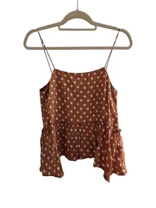DISSH Tan/white Polka Dot Top (AUS 10/ USA 6) - Bild 1 von 2