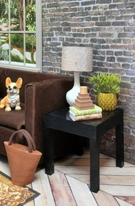 🔳mini IKEA black LACK side END table DOLL FURNITURE 1/6 scale for BARBIE - Picture 1 of 4