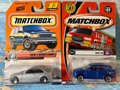 🔥LOT(2)~Matchbox #83 BMW 3 Series Coupe, Silver & BMW X5 #31 Lot(2) 🔥 - Image 1 of 4