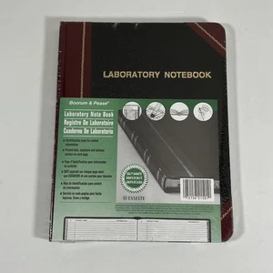 Boorum & Pease Laboratory Notebook Record Rule 10-3/8 x 8-1/8 White 150 Sheets - Picture 1 of 17