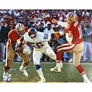 Lawrence Taylor Autographed New York Giants 16x20 Photo Beckettt Witness 51145 - Picture 1 of 3