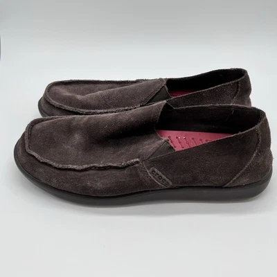 Crocs Shoes Mens Sz 12 Brown Suede Loafers With Removable Insert Casual - Image 1 of 4