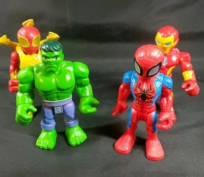 Playskool Marvel Super Hero Adventures Mega Mighties Lote Hulk Spider-Man ** Foto 1 de 4