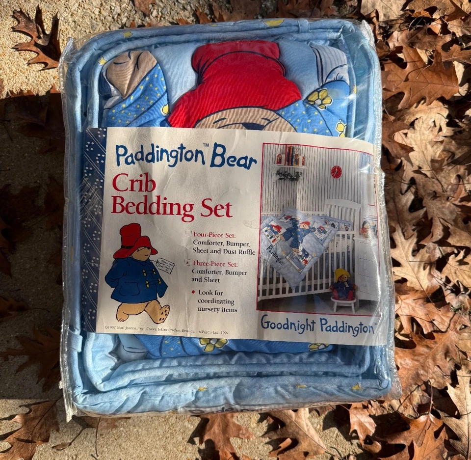 Juego de cama para cuna Paddington Bear nuevo vintage Foto 1 de 4