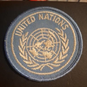 United Nations UN Peace UNO Embroidered Iron on Patch Badge Jeans Clothes - Picture 1 of 2