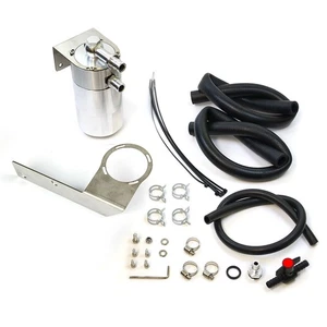 Oil Catch Tank Full Kit with Polished Catch Can for Mitsubishi Triton MN 2009-15 - Picture 1 of 8