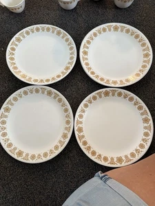 Vintage Corning Corelle Butterfly Gold 10-1/4” Dinner Plates - Set of 4 - Picture 1 of 2