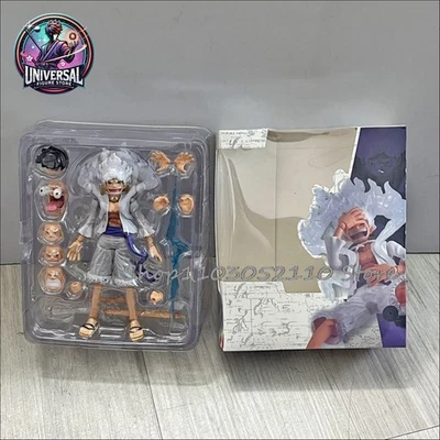 One Piece - SH Figuarts Luffy Gear 5 Action Figure 15cm Anime Statua PVC - Immagine 1 di 4