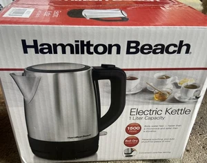 Hervidor eléctrico Hamilton Beach 40978 1 litro nuevo en caja acero inoxidable 1500 vatios - Imagen 1 de 1