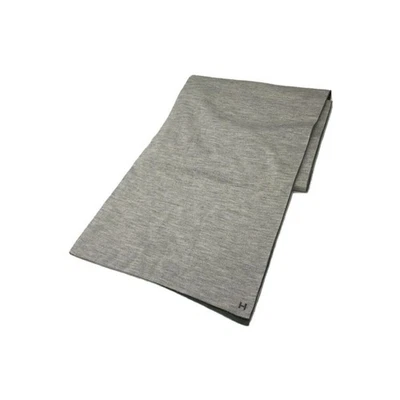 HERMES Stole Cashmere Gray Solid Color Width 27.5cm Length 174cm Men's Pre-owned - Image 1 of 4
