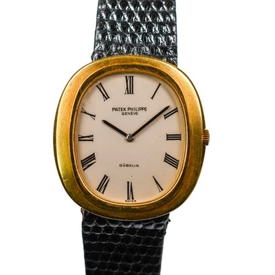 Patek Philippe Elipse Ref 3589 Gubelin 33mm Cal 28-255 Automático 18k Amarillo Foto 1 de 4