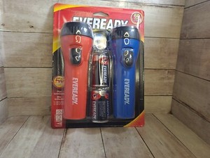 Eveready LED Economy Flashlight, Assorted Colors, Pack of 2