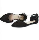 Ataiwee Women's Pointed Classic Wide Flat Shoes. Color Black Size 9 US