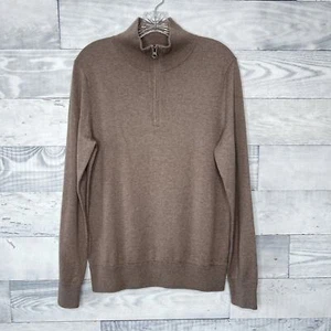 J. Crew Mercantile Half Zip Sweater Perfect Merino Blend Coffee Brown Size S - Bild 1 von 5