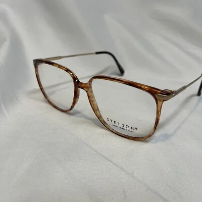 STETSON 52 ZYLOWARE 036 Eyeglass FRAMES ONLY Brown Tortoise Aviator - Image 1 of 4