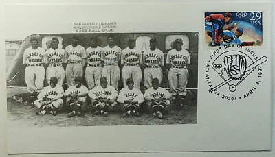 1992 FDC Kansas City Monarchs World's Colored Champions Baseball Club SC #2619 - Image 1 of 2