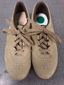 SAS Free Time Walking Shoes Womens 7.5W Tan Suede Leather Casual Tripad Comfort - Picture 1 of 6