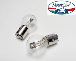 2x Lampadina biluce BA 20D (6V 25/25W) lampada fanale Vespa scooter moto d'epoca - Foto 1 di 1