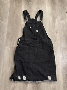 Anna Kaci Denim Overall Dress Skirt Womens Distressed XL - Picture 1 of 10