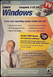 VIDEO PROFESSOR 3 PC CD-ROM SOFTWARE LEARN NEW SEALED Box A Little Scrunched - Picture 1 of 2