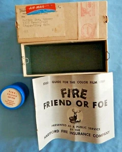 Vintage 1956 Hartford Insurance Training Filmstreifen & Buch "FEUERFREUND ODER FEIND" - Bild 1 von 4