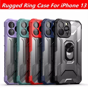 Custodia per iPhone 13 Pro / 13 Pro Max supporto anello antiurto supporto cover silicone - Foto 1 di 19
