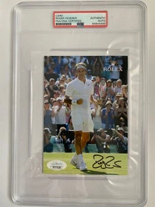 ROGER FEDERER HANDSIGNIERTES 4x6 FARBFOTO TOLLE POSE JSA + PSA PLATTE - Bild 1 von 6