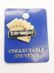 Vintage, Las Vegas; Hand Of Cards, Enameled Lapel Souvenir Pin - Picture 1 of 4