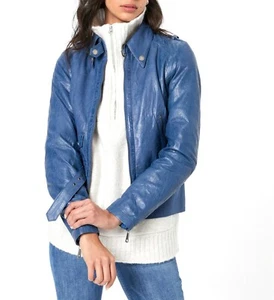 RETOURE FREAKY NATION LEDERJACKE DAMEN BIKERJACKE ECHT LAMM-NAPPALEDER NEU €199 - Bild 1 von 3