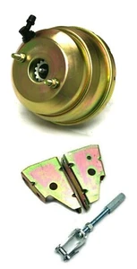 1968 1974 Chevy Nova 8" Dual Zinc Power Brake Booster & Bracket Kit Rod Clevis - Foto 1 di 1