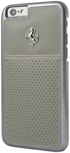 Ferrari GT Berlinetta custodia rigida in pelle bianca cucita per Apple iPhone 6/6S - grigio - Foto 1 di 1
