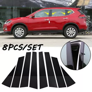 For Nissan Qashqai J11 2016-2022 8pc Black Pillar Post Set Door Trim Cover - Bild 1 von 11