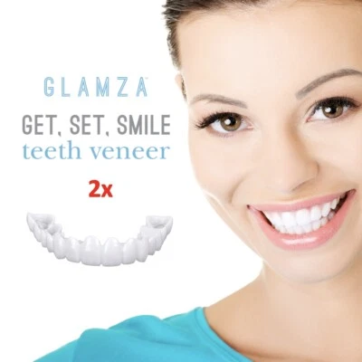 INSTANT SMILE Veneers | 2xPerfect Teeth Temporary Replacement Fake Veneers Kit**