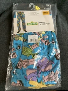 Sesame Street Character Men’s Size L 36/38 Cotton Lounge Sleep Pants Pockets NEW - Picture 1 of 5