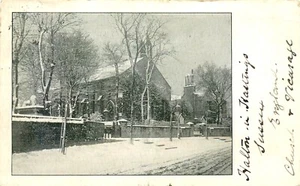 HALTON IN HASTINGS, SUSEX, INGLATERRA, IGLESIA Y VICARÍA, POSTAL VINTAGE (W520) - Imagen 1 de 3