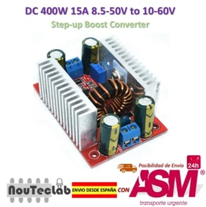 DC 400W 15A Step-up Boost Converter Power Supply 8.5-50V to 10-60V LED Driver - Imagen 1 de 4