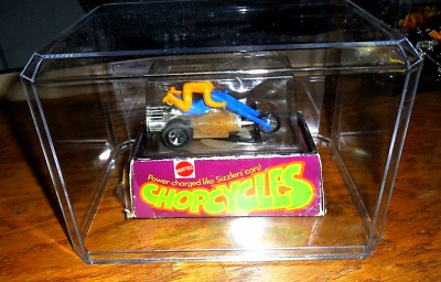 HOT WHEELS CHOPCYCLES CARGADA SIZZLERS ANTORCHA SOPLADA AZUL SIN ABRIR EN CUBO Y ESTUCHE Foto 1 de 4