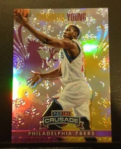 THADDEUS YOUNG #5 76ERS Sixers 13/49 Made 2013/14 Panini Crusade Purple Version - Bild 1 von 1