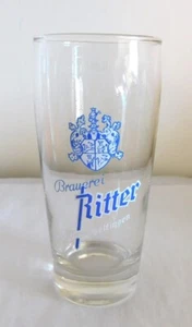 Brauerei Ritter Wiedergeltingen Bierglas - 5-1/2" hoch - 10 Unzen 0,25 L (#10) - Bild 1 von 4