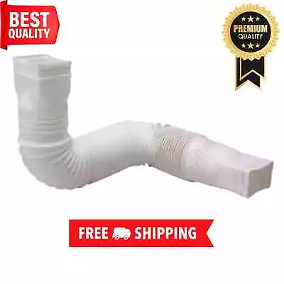 BRANDED Expandable 25-55″ Flex Drain Downspout Extension Rain Pipe Spout Flexible Gutter