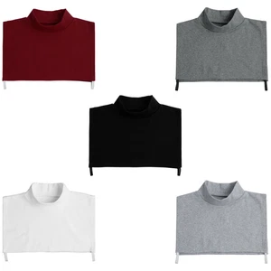 Blusa Simulada Desmontable Imitación Algodón Cuello Alto Cuello Alto Medio Top Babero Cuello Falso - Imagen 1 de 14