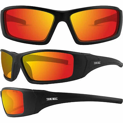 Epoch 3 Motorcycle Glasses Shatterproof Red Mirror Lens - Image 1 of 3