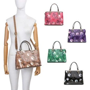 Bolso de Mano Boutique Patrón Floral Patente Patente Mujer Sintético S-Mediano - Imagen 1 de 14