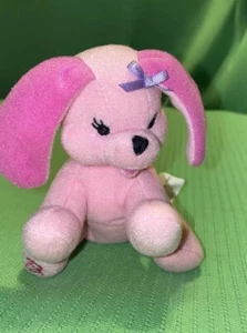 2001 Barbie Pink Doggy/Puppy Bean Bag Plush 4.5” ~ Mattel Dog - Picture 1 of 6