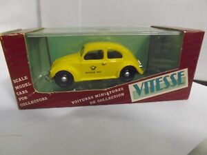 Vitesse Yellow "Deutsche Post" 1949 Volkswagen & Plastic Display Case 1/43 Scale