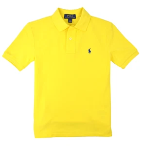 Polo Ralph Lauren Kids Boys Yellow Mesh Cotton Polo Shirt XLarge XL 18-20 9463-3 - Picture 1 of 1