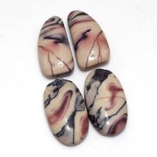 4 Piezas Par De Pendientes Perlas Perforadas Porcelana Jaspe Piedras Preciosas