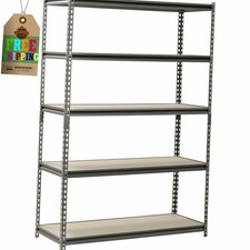 Hevy Duty Muscle Rack Adjustable Steel Storage Metal Shelves 4 5 Levels Units